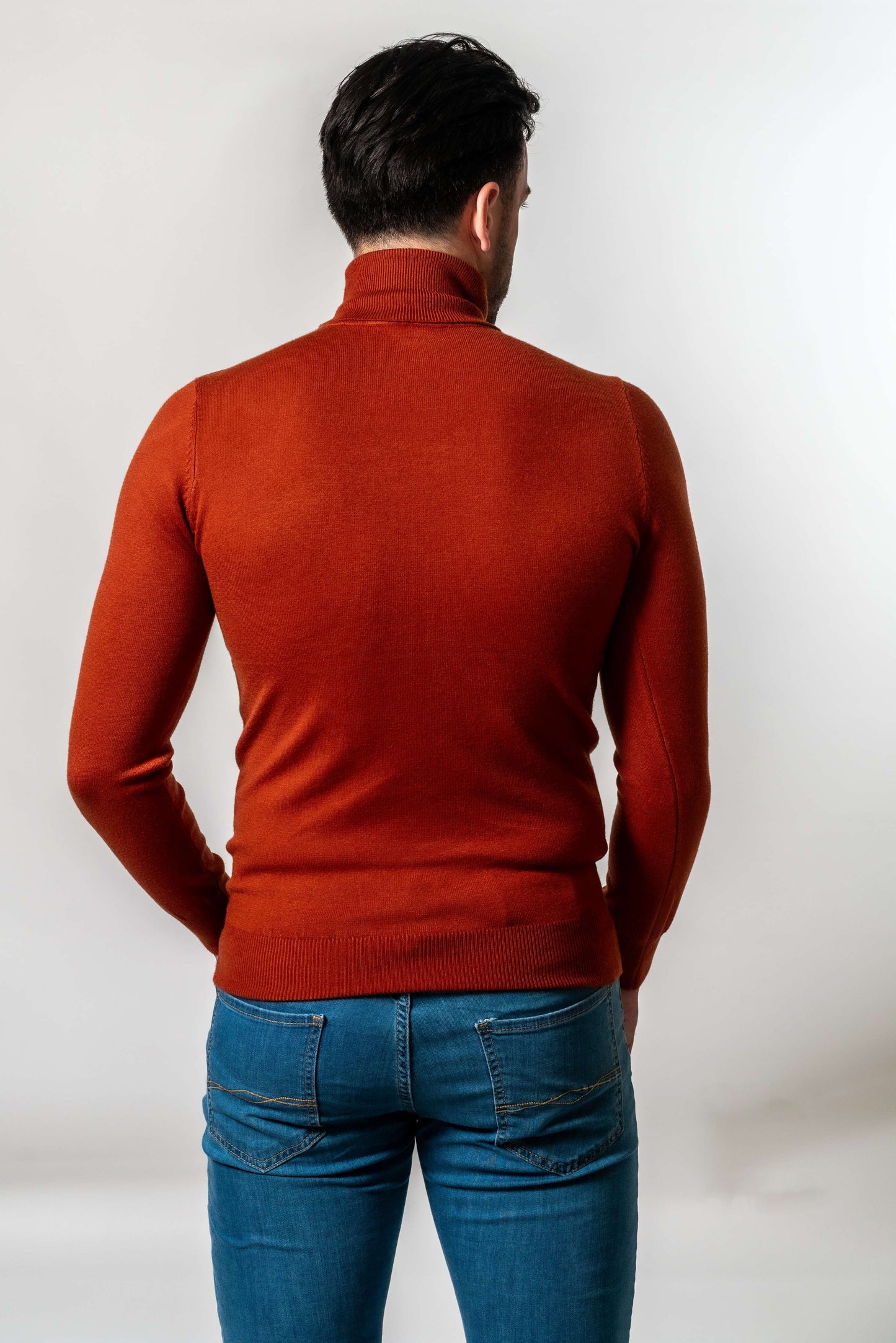 Sweater roll collar orange