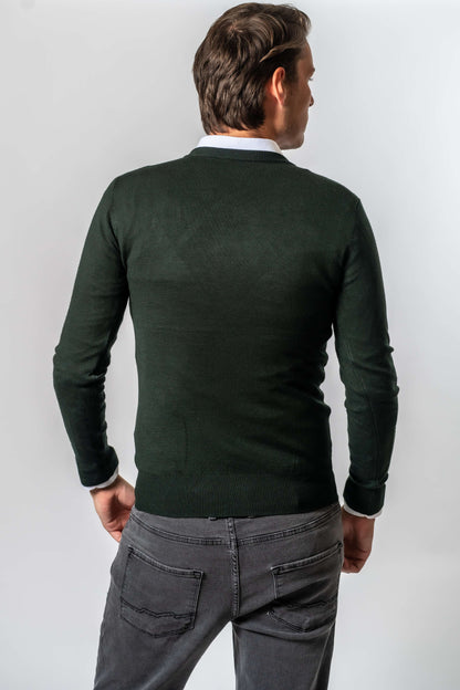 Sweater v-neck green