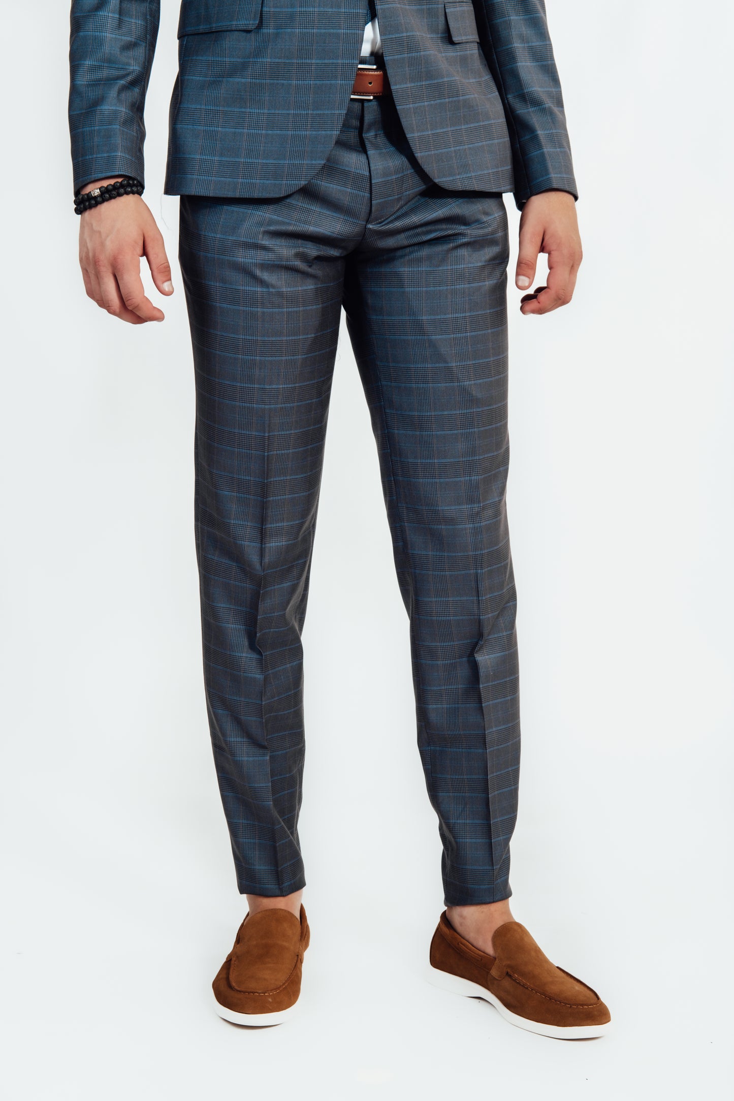 Suit blue small check